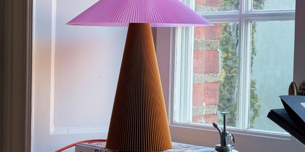 Manu matters design lamp bruin roze