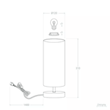 nachtkast lampje slaapkamer afmeting