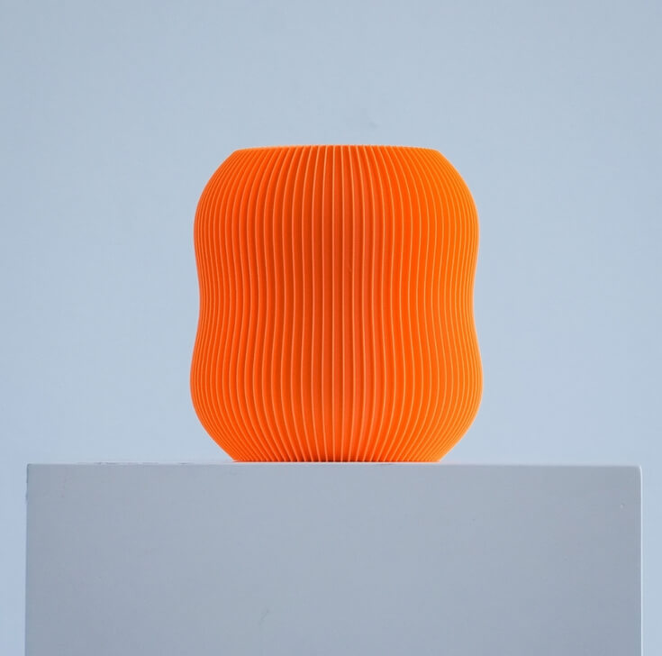 Opvallende oranje lamp