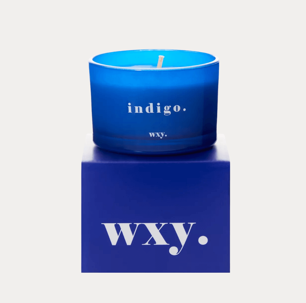 WXY geurkaars blauw indigo