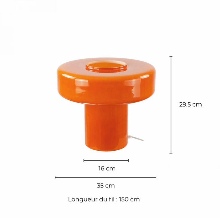 Oranje lamp afmetingen