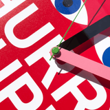 Brutto hurry up design klok rood