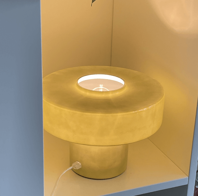 Retro Tafellamp Groen verlicht