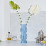 ninetyoneninetytwo vaas transparant blauw