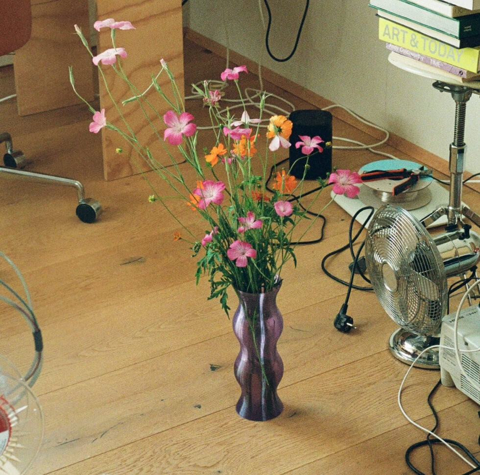 ninetyoneninetytwo 3d geprinte vaas paars