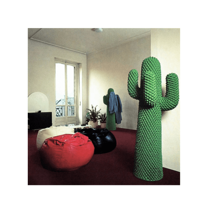 Gufram Cactus in woonkamer