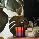 Maegen Atina geurkaars paars gestreept