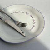 Maegen bord welcome to the shit show met bestek