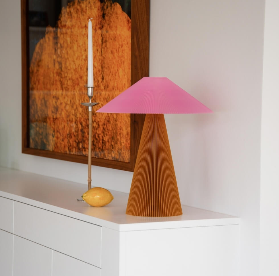 Manu matters tafelllamp bruin roze