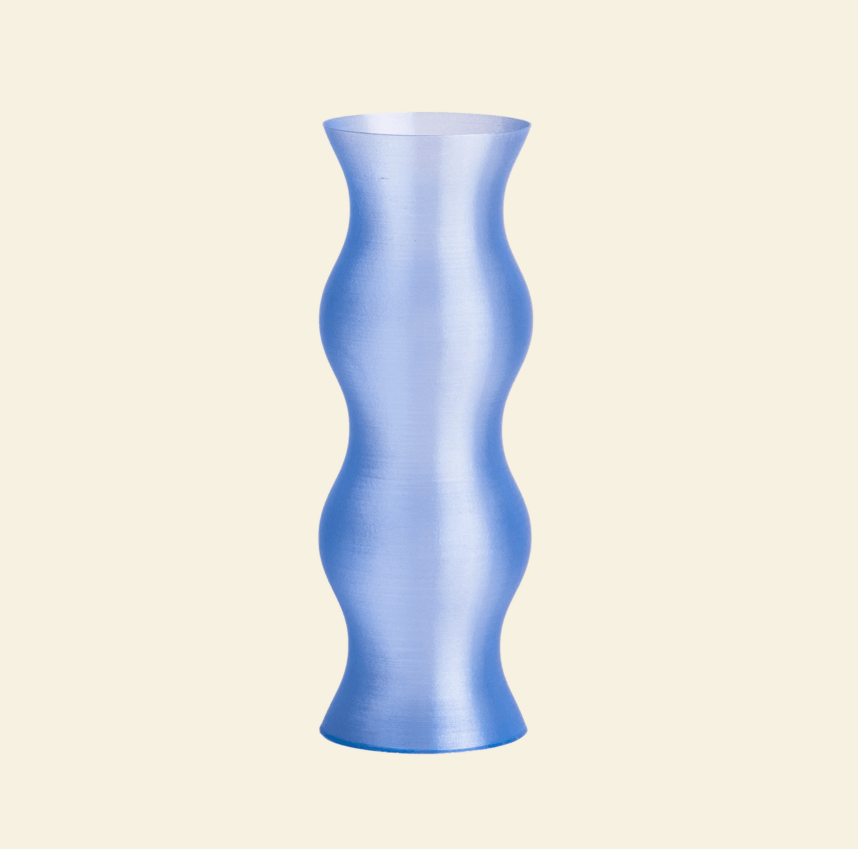 Plastic vaas blauw