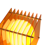 Lop lamp bang oranje bovenkant