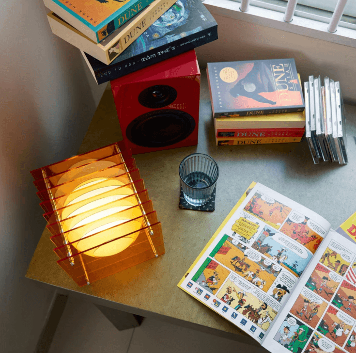 Lop lamp bang oranje retro