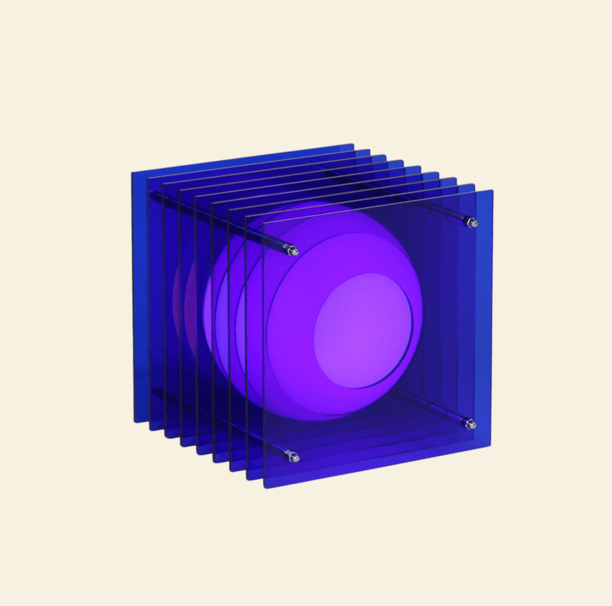 Bang lop lamp blauw