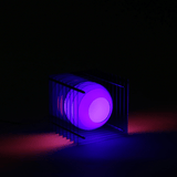 Bang lop lamp blauw geeft licht