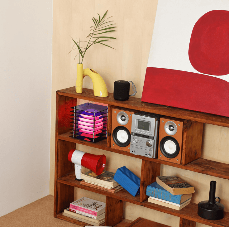 Bang lop lamp blauw in kast