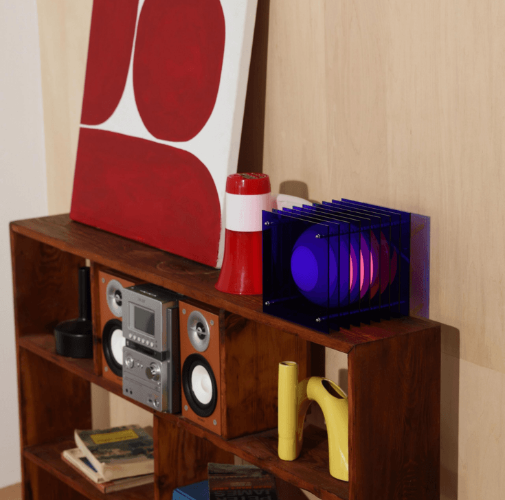 Bang lop lamp blauw acrylic