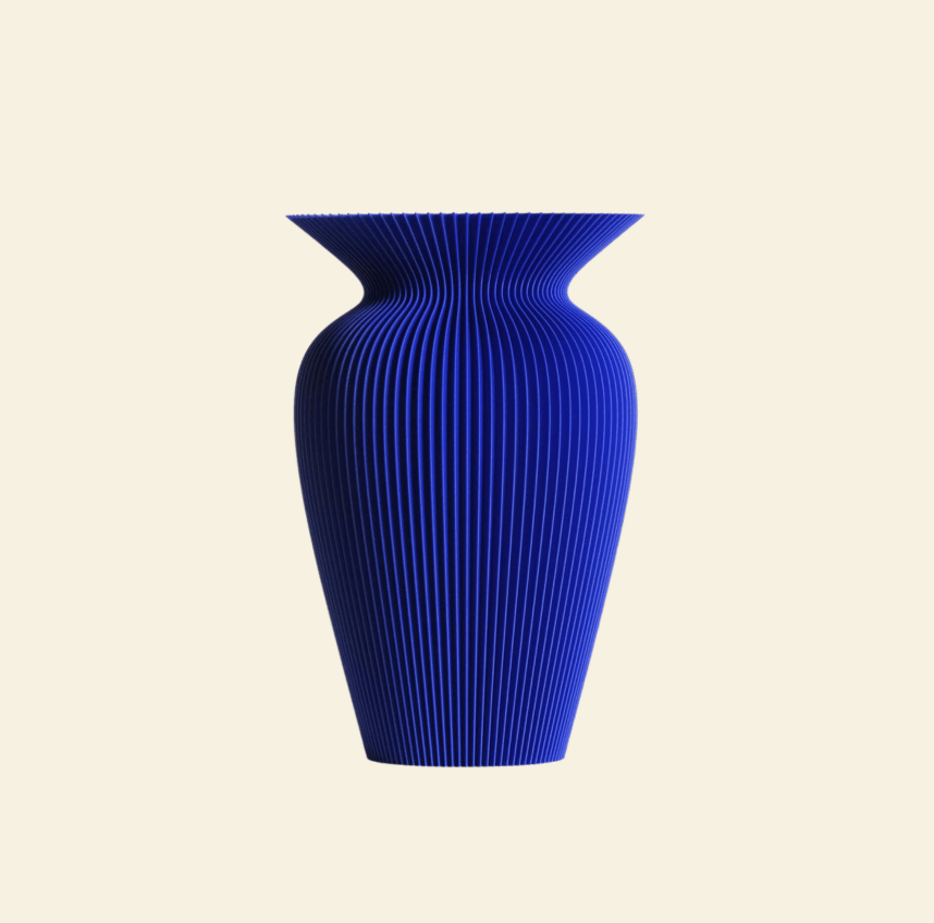Manu vaas blauw