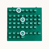 Ring a date kalender groen