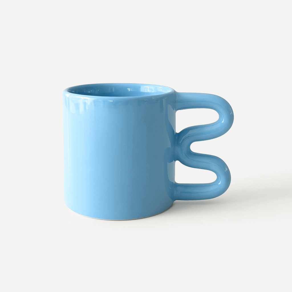 Wavy mok blauw