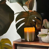 Maegen Atina geurkaars groen brandend